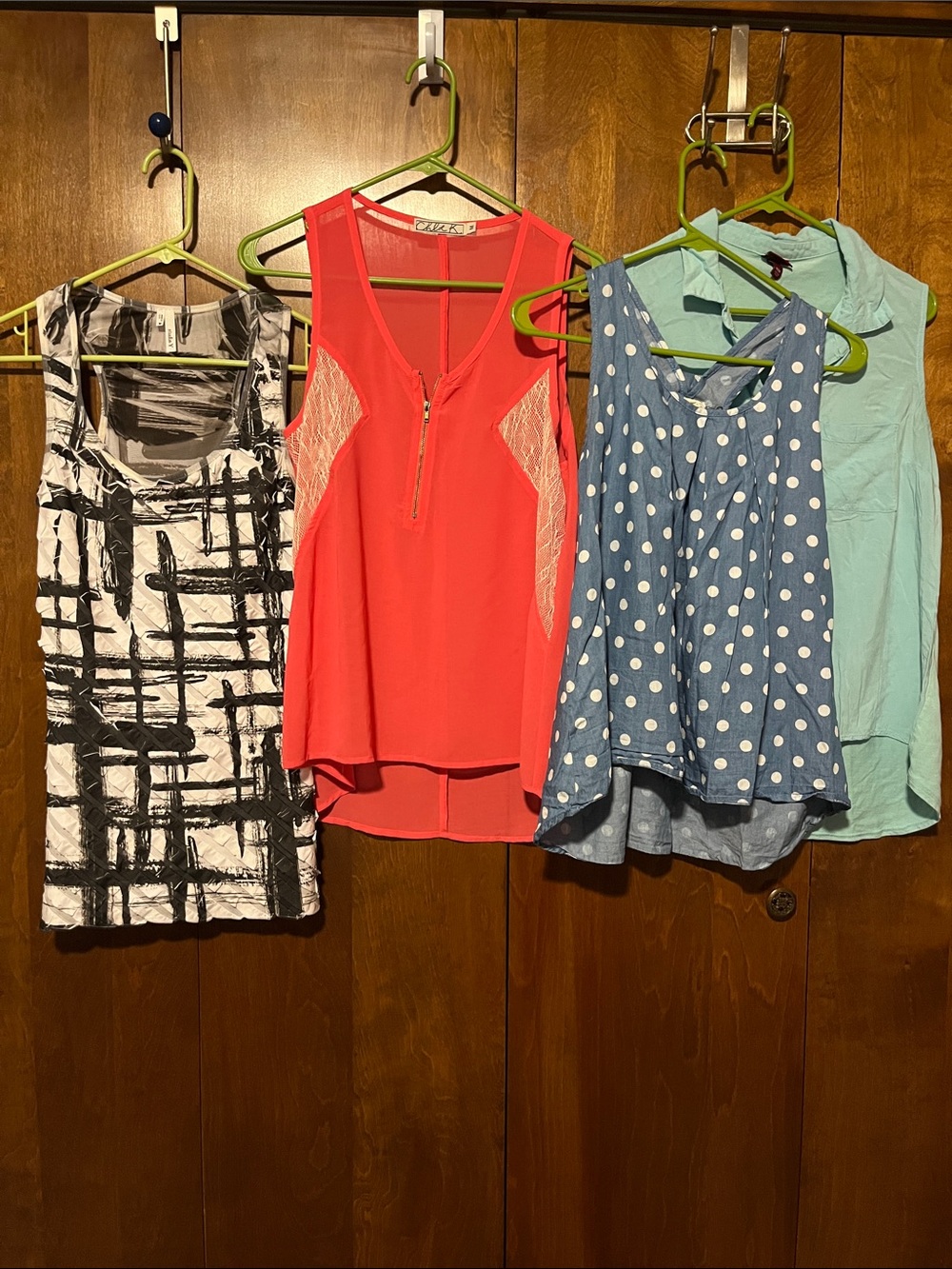 Various Women's Tank Tops - Pink, Blue, Black, and Multi-Color